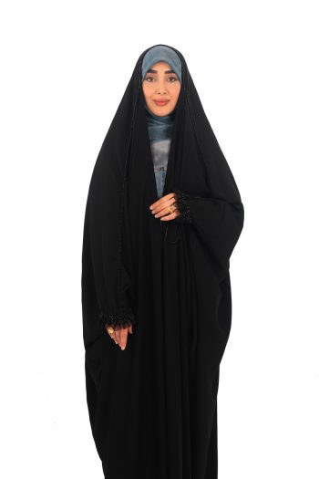 چادر عربی مروارید دوزی مدل شمیم