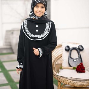 مانتو عبایی دخترانه مدل نرگس