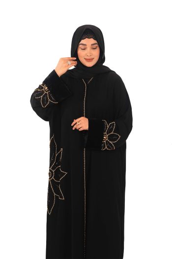 مانتو عبایی جواهر دوزی مدل خورشید