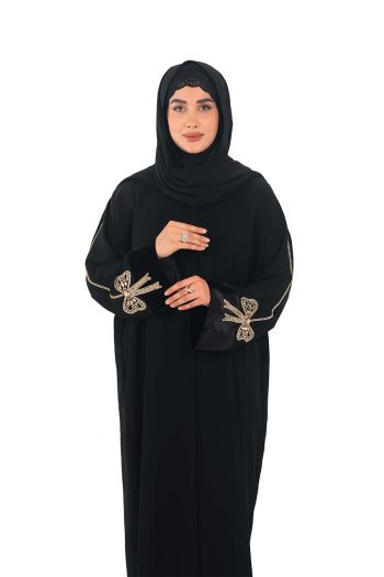 مانتو عبایی جواهر دوزی مدل دیانا طلایی
