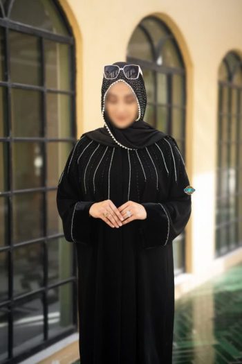 مانتو عبایی جواهر دوزی مدل شمسه