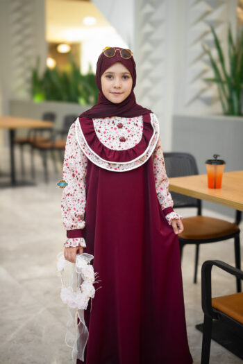پیراهن یاسمین زرشکی